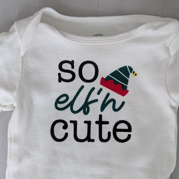 (4/$20) The Littlest - Christmas Bodysuit for Baby - Picture 2 of 6